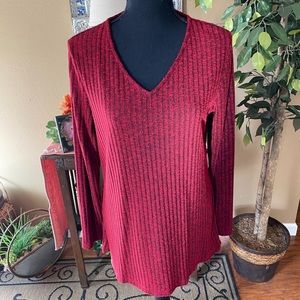 Susan Graver burgundy sweater
